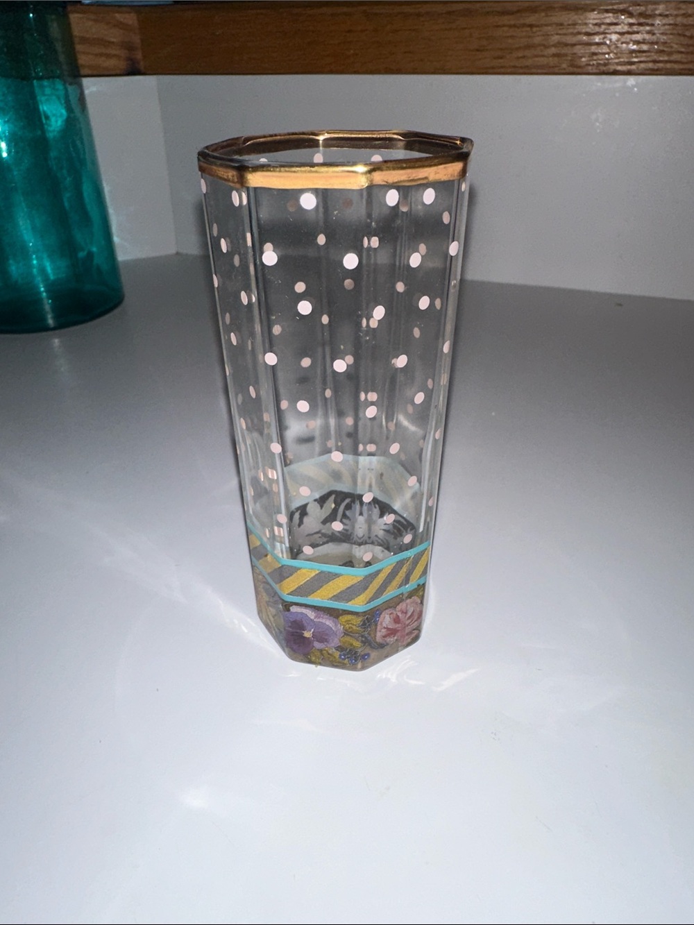 Mackenzie Childs hand painted Juice glass